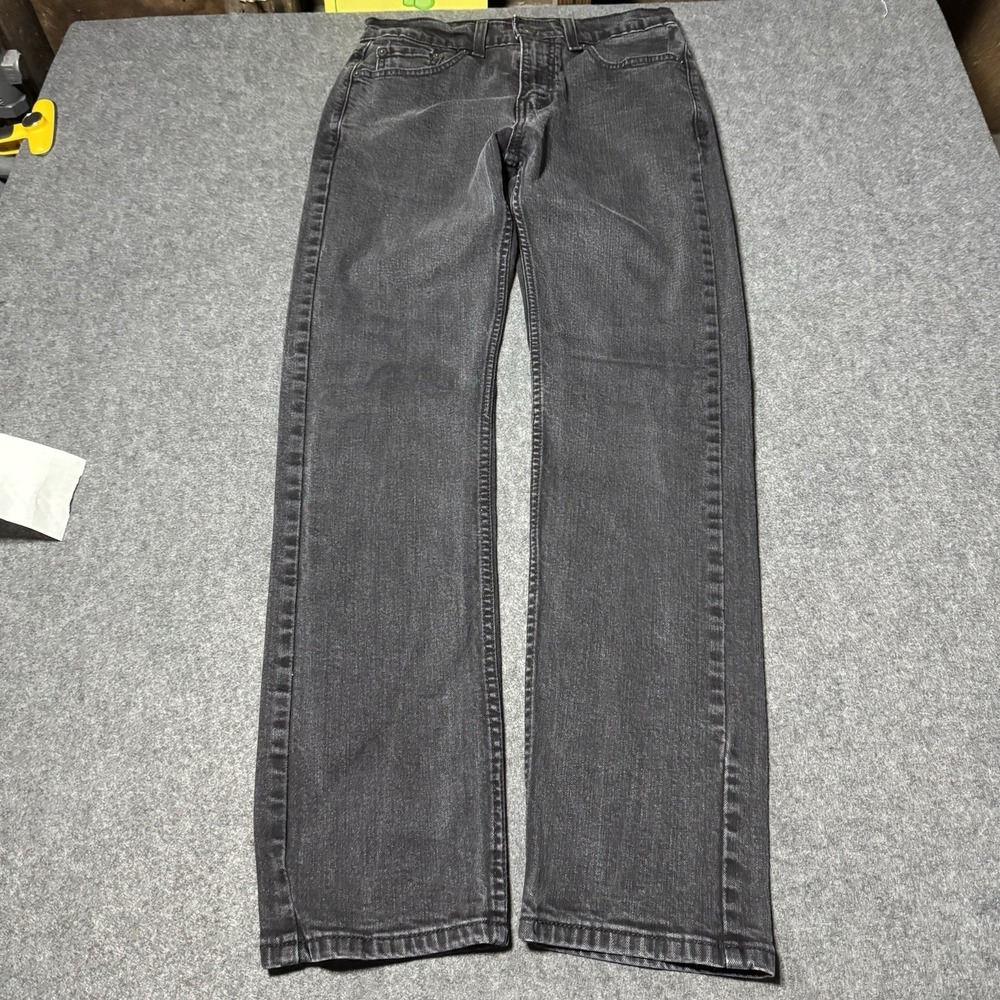 Levi's 505 Jeans Men's 29X32 (28x29.5) Black Y2K 90s Regular Fit Straight Leg